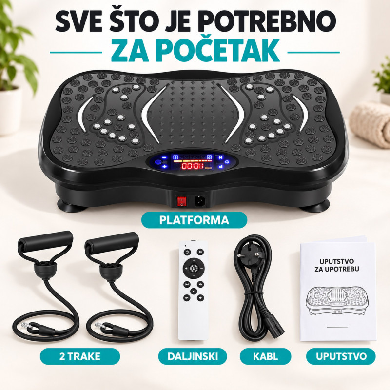 VibroFit Pro platforma – Vibraciona ploča za vežbanje i masažu