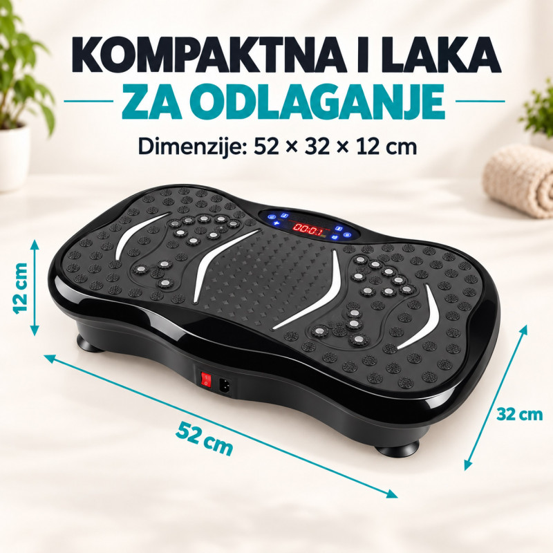 VibroFit Pro platforma – Vibraciona ploča za vežbanje i masažu