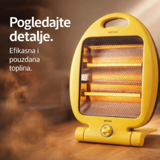 KETAO Quartz Grejalica 800W - Efikasno grejanje za vaš dom