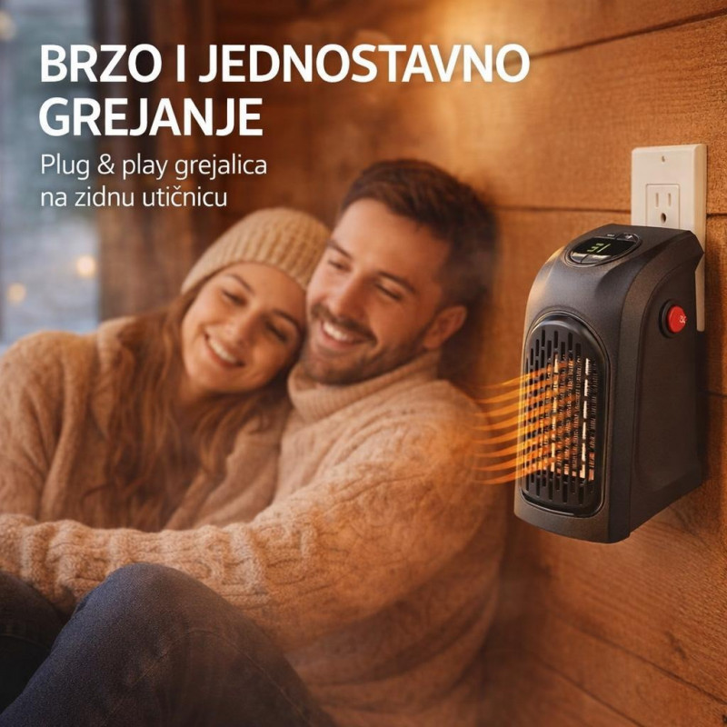 Prenosiva grejalica Handy Heater 400W sa termostatom i tajmerom