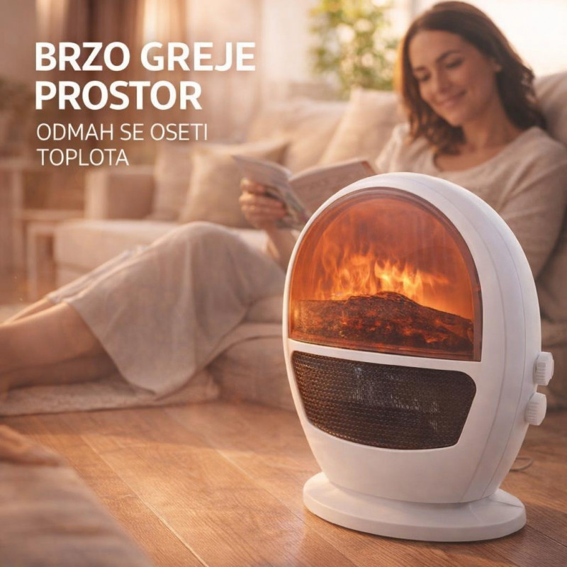 Mini Kamin - Keramička grejalica Flame Heater sa efektom plamena