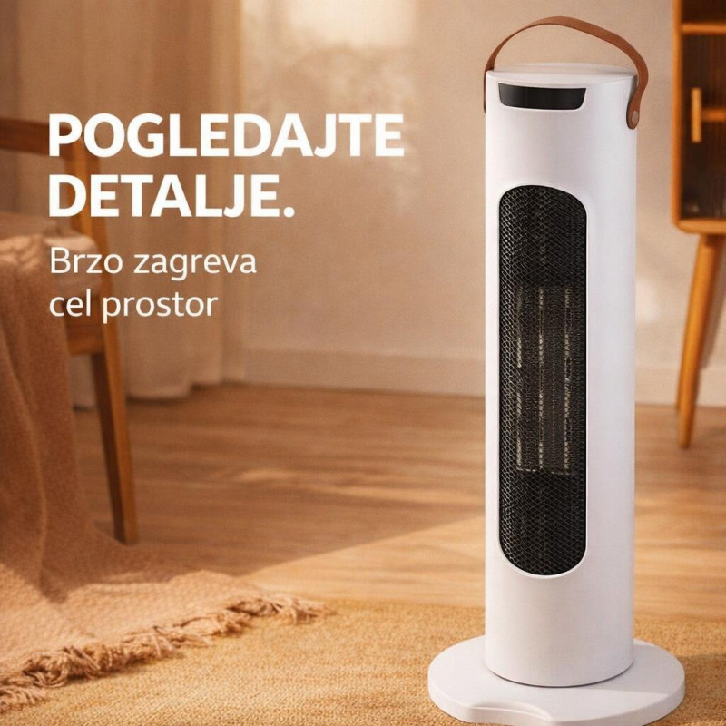 Prenosivi električni grejač 1500W sa LED displejom i dodirnim tasterima