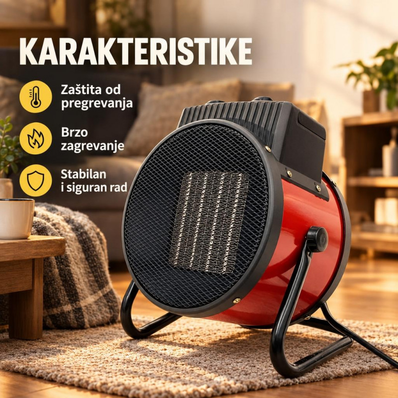 Električni grejač prostora 2000W PTC NSB-200B1