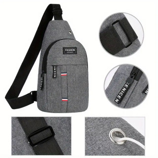 Muška torbica za rame sa otvorom za slušalice