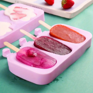 Funny ice cream - silikonska modla za sladoled u oblicima + štapićI + poklopac