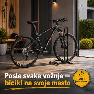 Podni stalak za bicikl 24–29” – čelični parking držač sa kukama