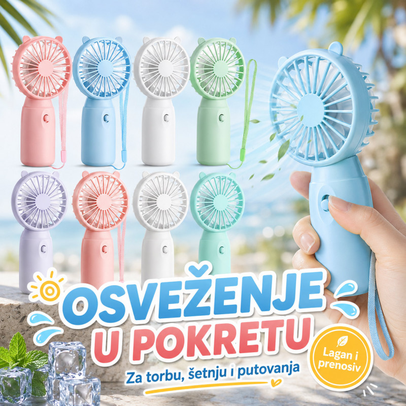 Džepni mini ventilator za rashlađivanje – osveženje u pokretu
