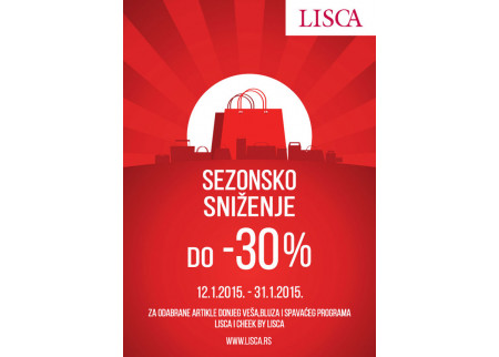 Sniženje za sve ljubitelje/ke LISCA veša