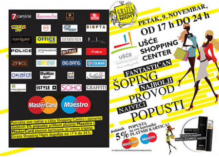 Grazia Shopping Night - U petak, 9. novembra u Ušću!