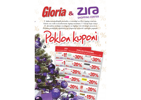 Gloria i Zira shoping centar poklon kuponi