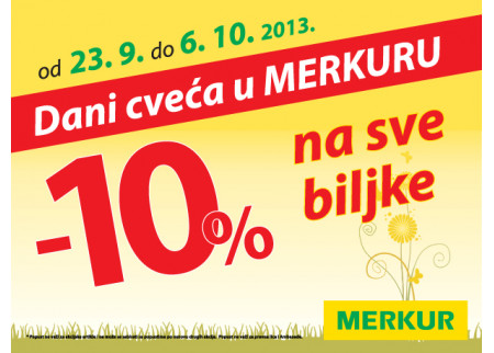 Akcija u Merkuru Dani Cveća od 23. 9. do 6. 10. 2013.