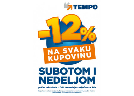 -12% popusta u Tempu