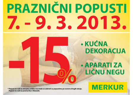 PRAZNIČNI  POPUST