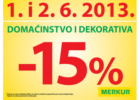 AKCIJA U  MERKURU DOMAĆINSTVO I DEKORATIVA