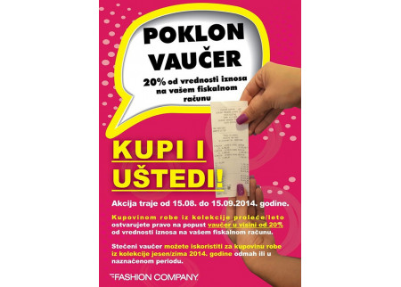 Poklon vaučer u prodavnicama brendova Fashion Company!