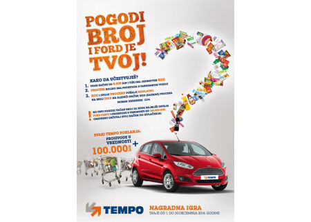 TEMPO nagradna igra - Pogodi broj i Ford je tvoj!