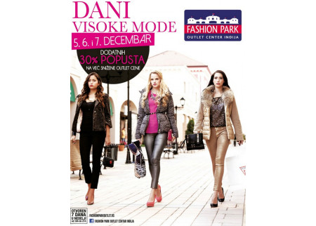 Dani visoke mode u Fashion Park Outlet Centru Inđija!