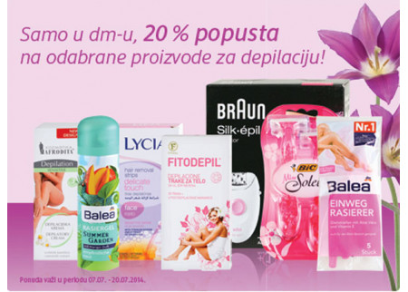 20% popusta samo u DM-u!