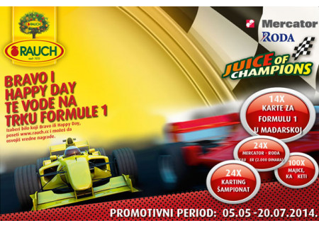 Bravo i Happy day te vode na trku Formule 1 !