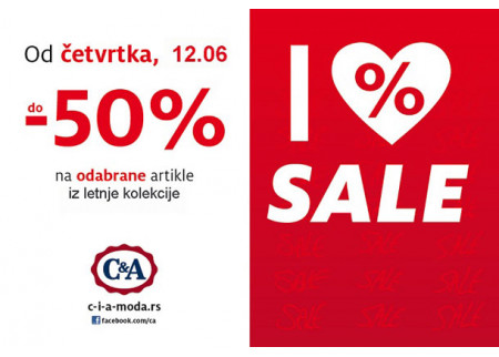 I love sale akcija u C&A prodavnici u Delta City!