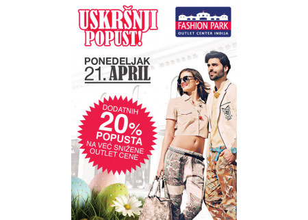 Uskršnji popusti u Fashion Park Outlet Inđija
