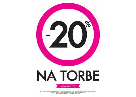 20% popusta na torbe u prodavnici Accessorize