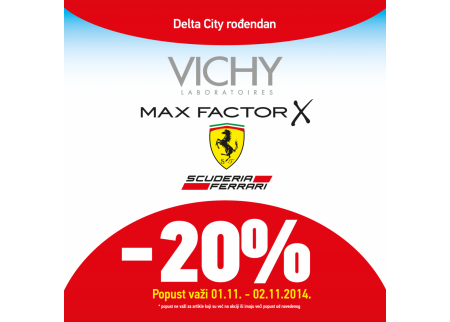 Vichy, Max Factor i Scuderia Ferrari na popustu