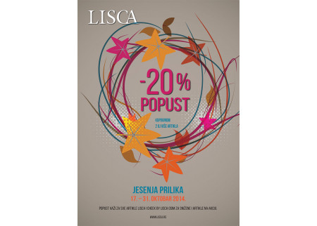 Popust od 20% u svim Lisca radnjama 