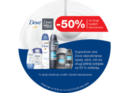 Dove akcija - 50% popusta!