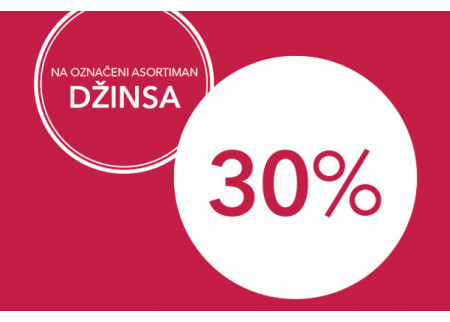 30% popusta na označeni asortiman džinsa u Takko Fashion-u!