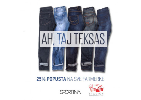 SPORTINA - 25% popusta na sve farmerke