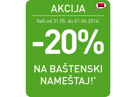 Baštenski nameštaj, sezona 2014 na sniženju!