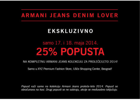 Armani Jeans kolekcija na sniženju