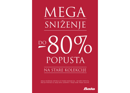 BATA OUTLET mega sniženje do 80%