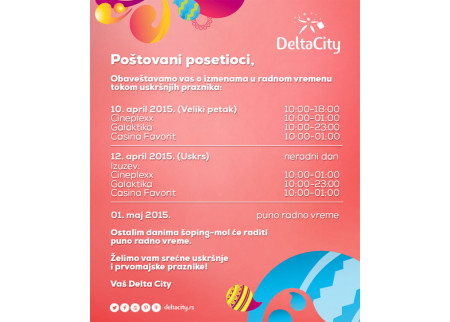Radno vreme šoping-mola tokom predstojećih praznika!