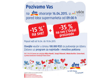 DM otvaranje - Shopping centar Ušće!