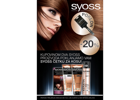 Syoss Vam poklanja 20% popusta i četku za kosu!