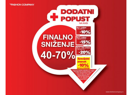 Finalno sniženje - Fashion Company!