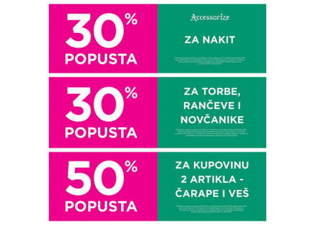 Sniženje u prodavnici Accessorize!