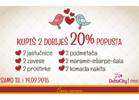 U Orient Emporium-u sniženje povodom dana zaljubljenih!