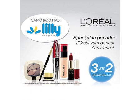 L'Oreal 3 za 2 akcija samo u Lilly drogerie!