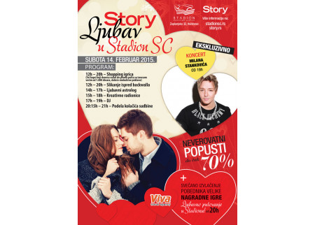 Dan zaljubljenih u Stadionu: Shopping day i koncert