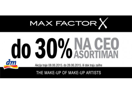 Max Factor na sniženju u dm-u