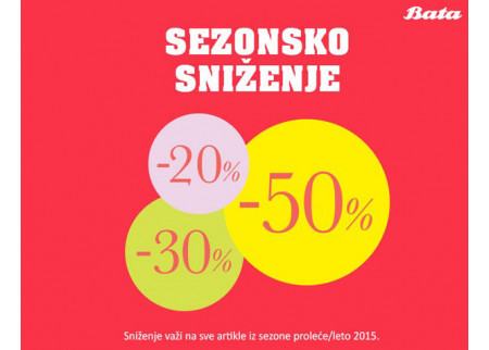 Sezonsko sniženje u Bata prodavnici!