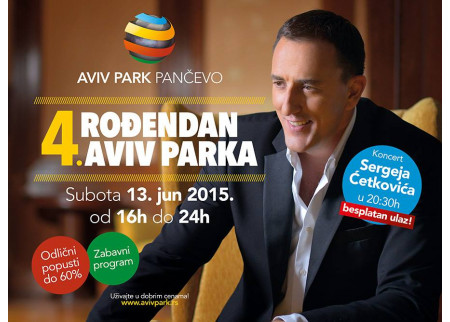 Koncert Sergeja Ćetkovića u Aviv Parku u Pančevu