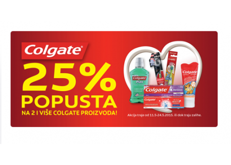 Colgate Vam poklanja 25% popusta!