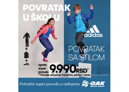 Adidas paket - samo u Đak Sportu!