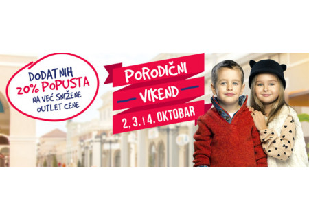 Fashion park outlet Inđija - Porodični vikend!