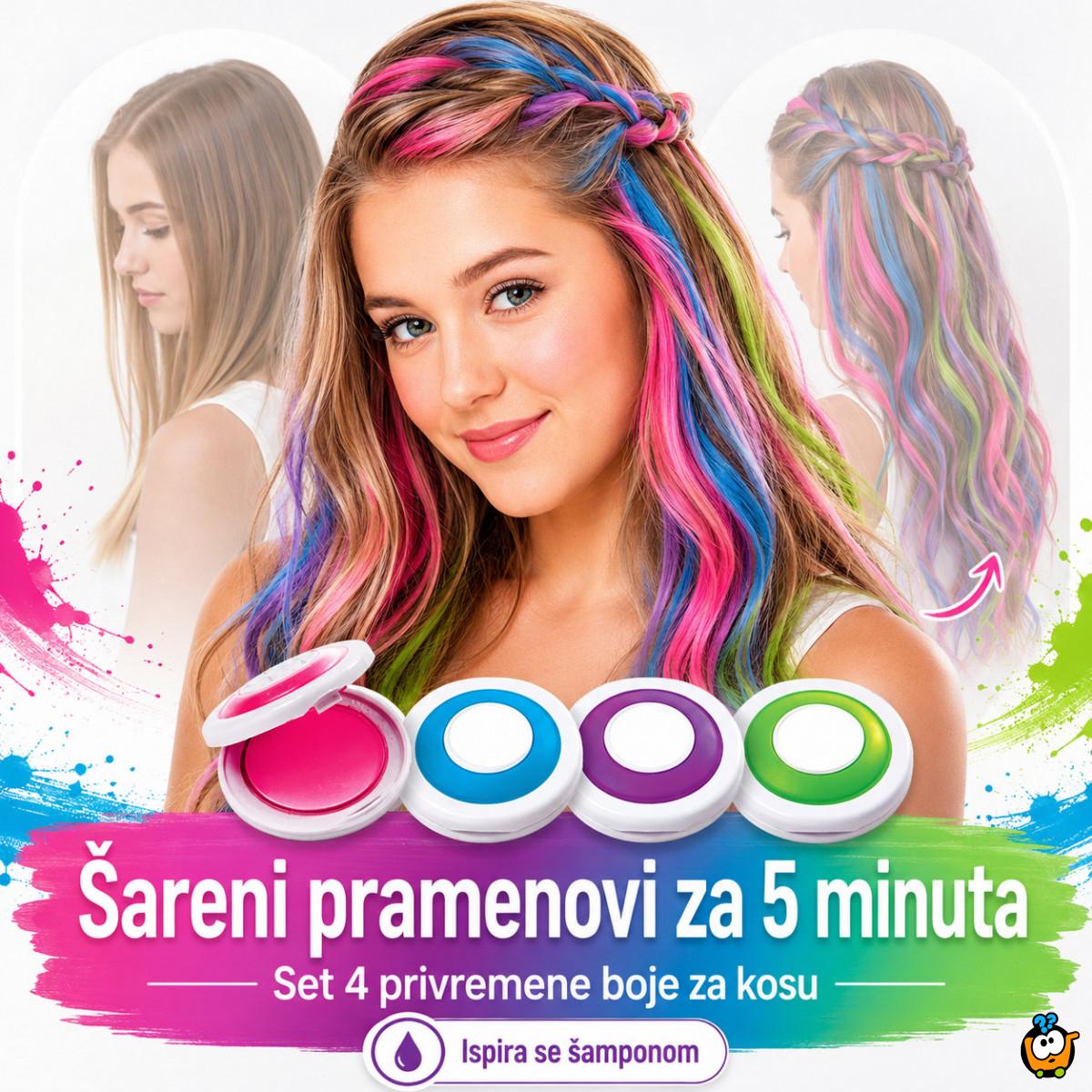 Magične boje za kosu – set 4 privremene boje