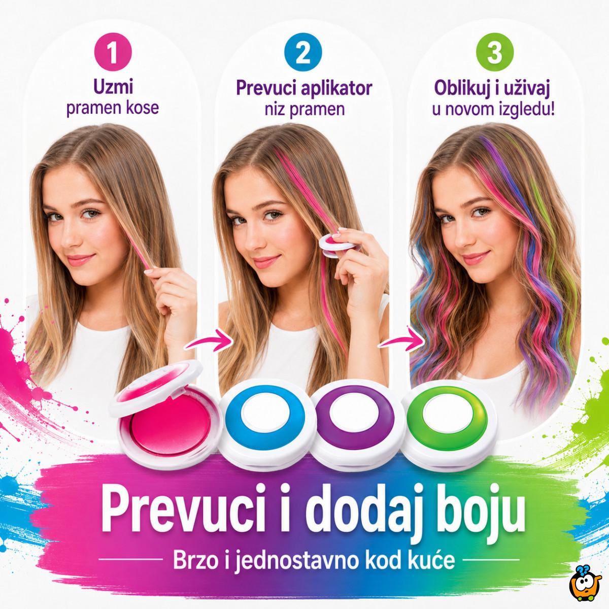 Magične boje za kosu – set 4 privremene boje